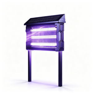 Solar and rechargeable outdoor mosquito killer lamp